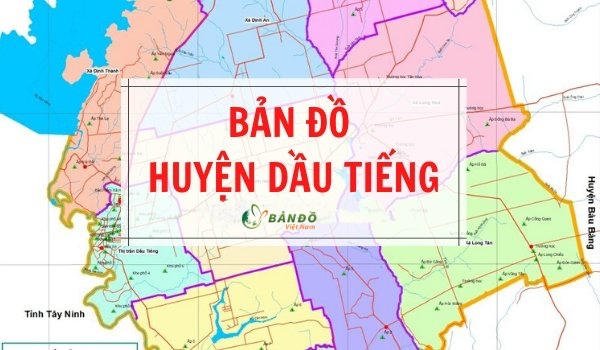 Bản đồ hành chính Huyện Dầu Tiếng tại Bình Dương khổ lớn phóng to 2022