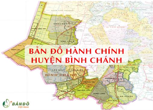 Bản đồ Hành chính Huyện Bình Chánh khổ lớn mới nhất 2022