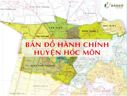 Bản đồ Hành chính huyện Hóc Môn TPHCM khổ lớn phóng to 2022