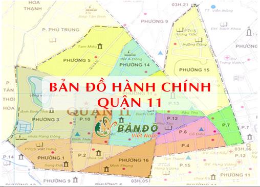 Bản đồ Hành chính Quận 11 TPHCM khổ lớn phóng to 2022