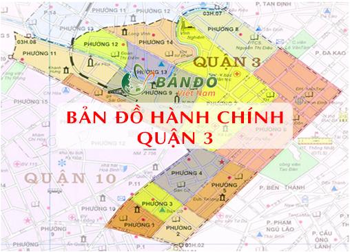 Bản đồ Hành chính Quận 3 TP Hồ Chí Minh Khổ lớn phóng to 2022