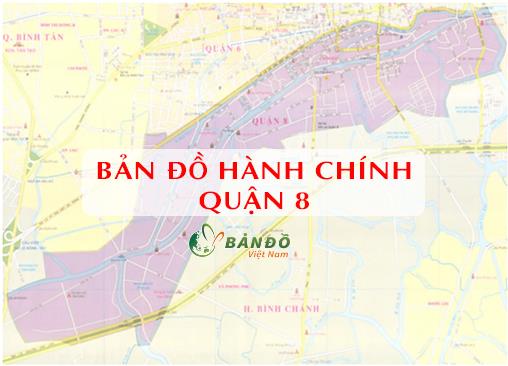 Bản đồ Hành chính Quận 8 tại TPHCM khổ lớn mới nhất 2022