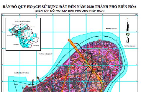 Bản đồ quy hoạch sử dụng đất Phường Hiệp Hoà Biên Hoà đến năm 2030