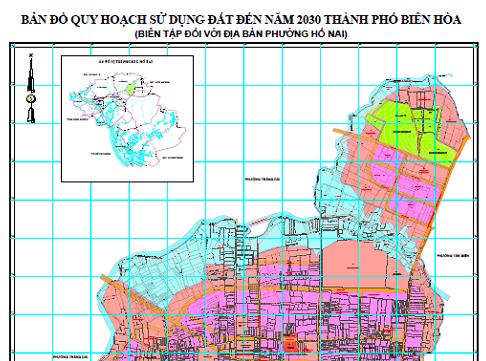 Bản đồ quy hoạch sử dụng đất Phường Hố Nai Biên Hoà đến năm 2030