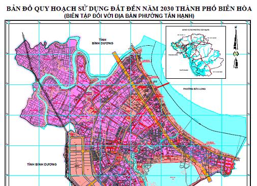 Bản đồ quy hoạch sử dụng đất Phường Tân Hạnh TP Biên Hoà đến năm 2030