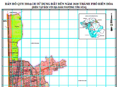 Bản đồ quy hoạch sử dụng đất Phường Tân Hoà Biên Hoà đến năm 2030