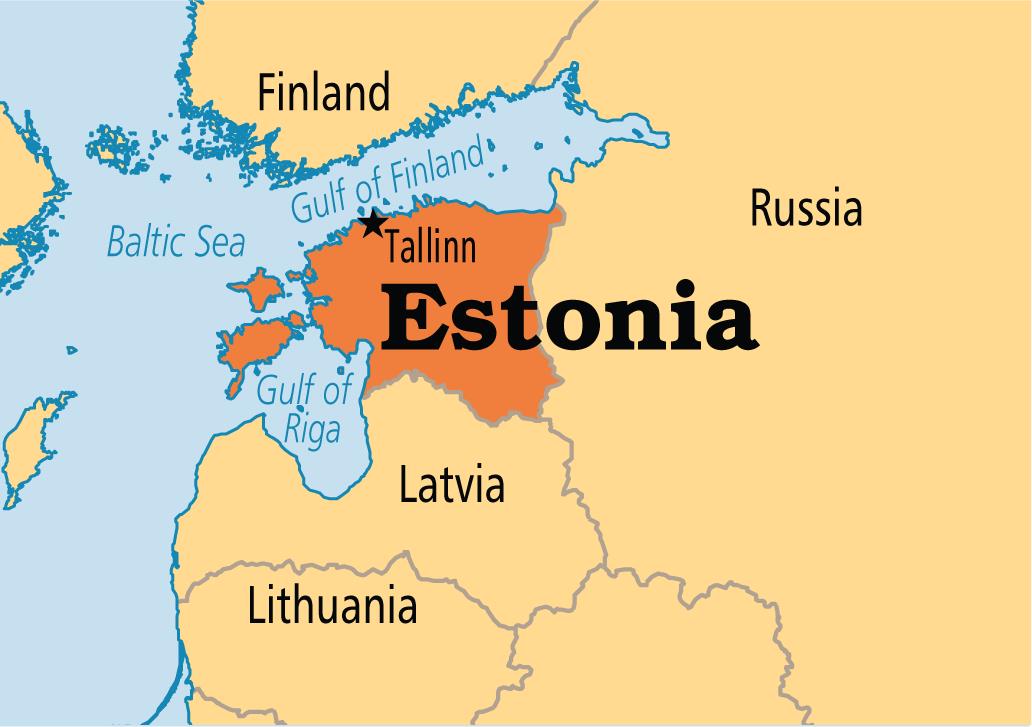 Bản đồ hành chính đất nước Estonia (Estonia Map) khổ lớn 2022