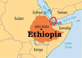 Bản đồ hành chính đất nước Ethiopia (Ethiopia Map) khổ lớn 2022