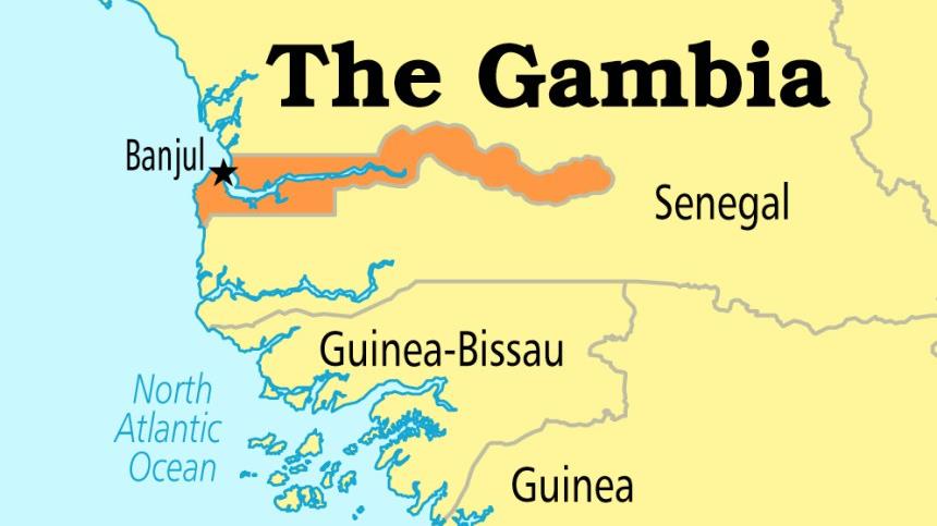 Bản đồ hành chính đất nước Gambia (Gambia Map) khổ lớn 2022