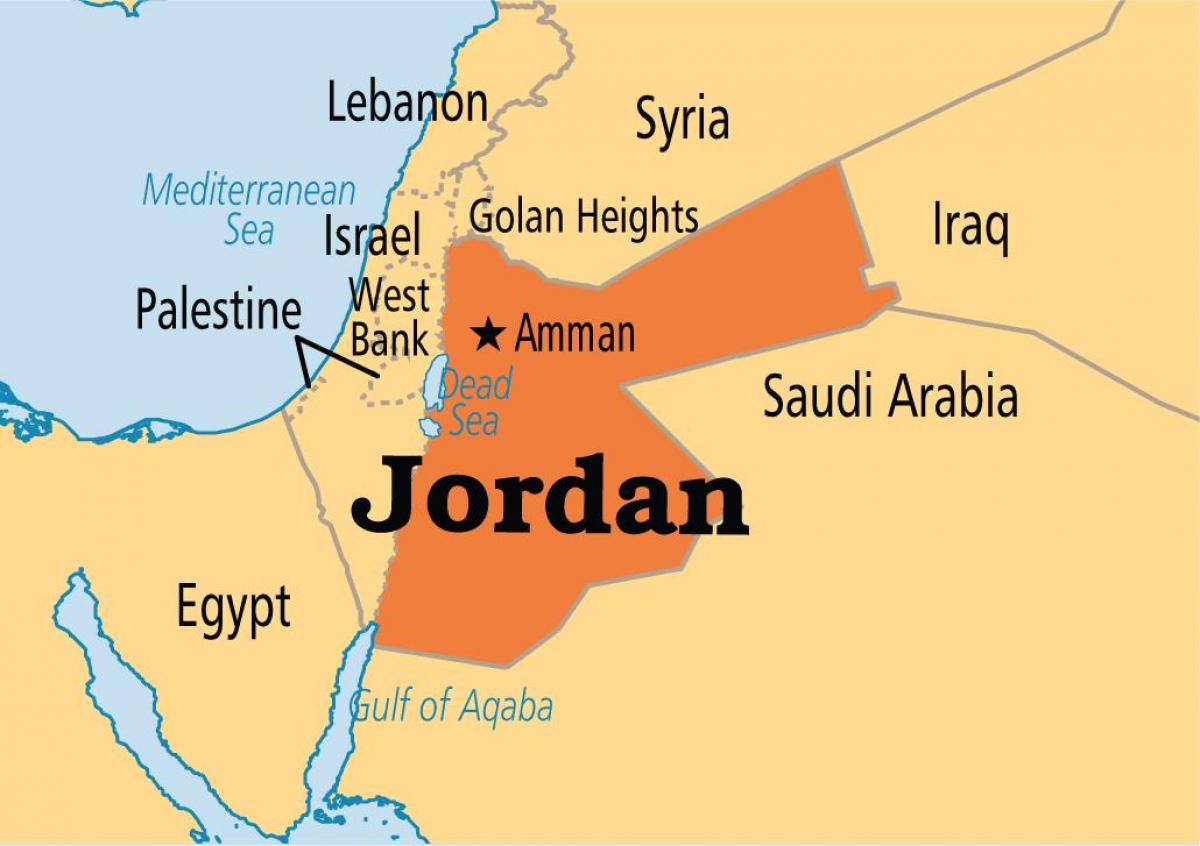 Bản đồ hành chính nước Hashemite Jordan (Jordan Map) khổ lớn 2022