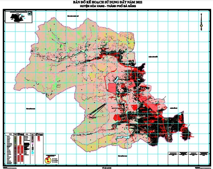 Bản đồ quy hoạch sử dụng đất huyện Hòa Vang đến 2030
