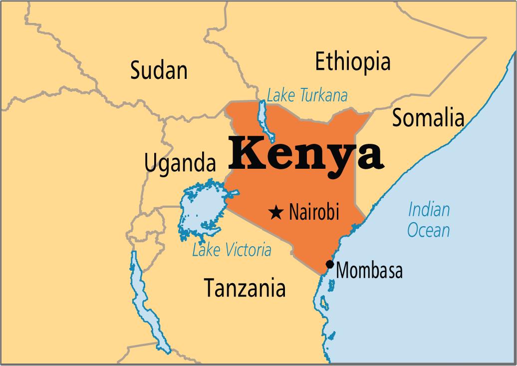 Bản đồ hành chính nước Kenya (Kenya Map) khổ lớn năm 2022