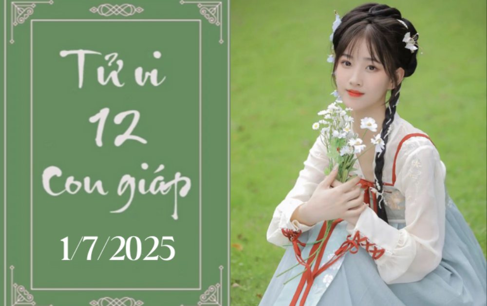 Tử vi 12 con giáp ngày 1/07/2025: Thìn khó khăn, Thân phát triển