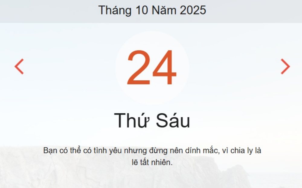 Lịch âm 24/10 – Xem âm lịch ngày 24/10