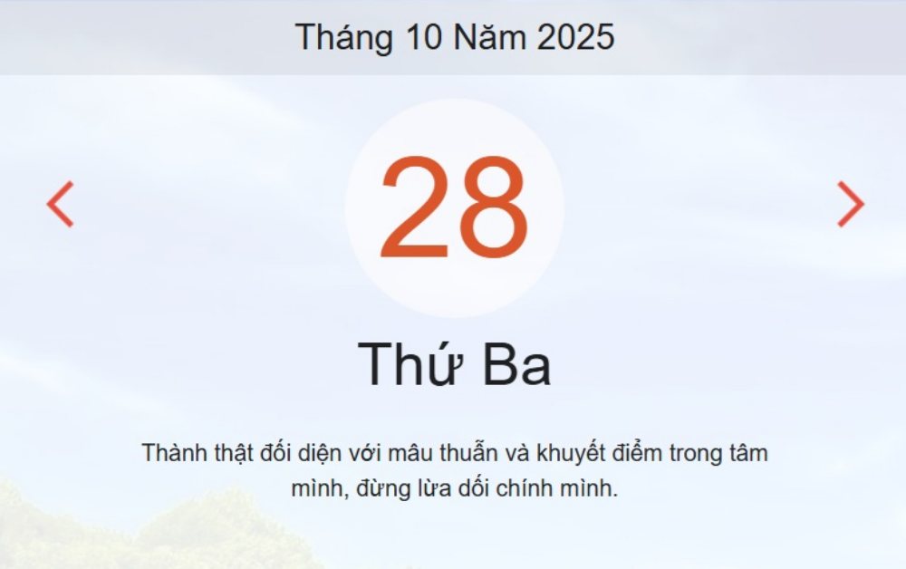 Lịch âm 28/10 – Xem âm lịch ngày 28/10
