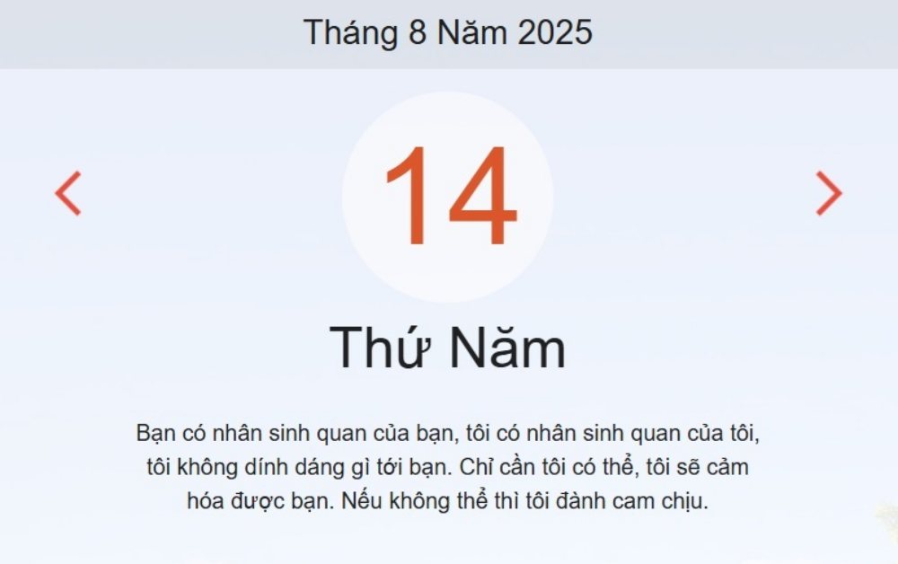 Lịch âm 14/8 – Xem Âm lịch hôm nay 14/8 chính xác nhất - Lịch vạn niên ngày 14/8/2025