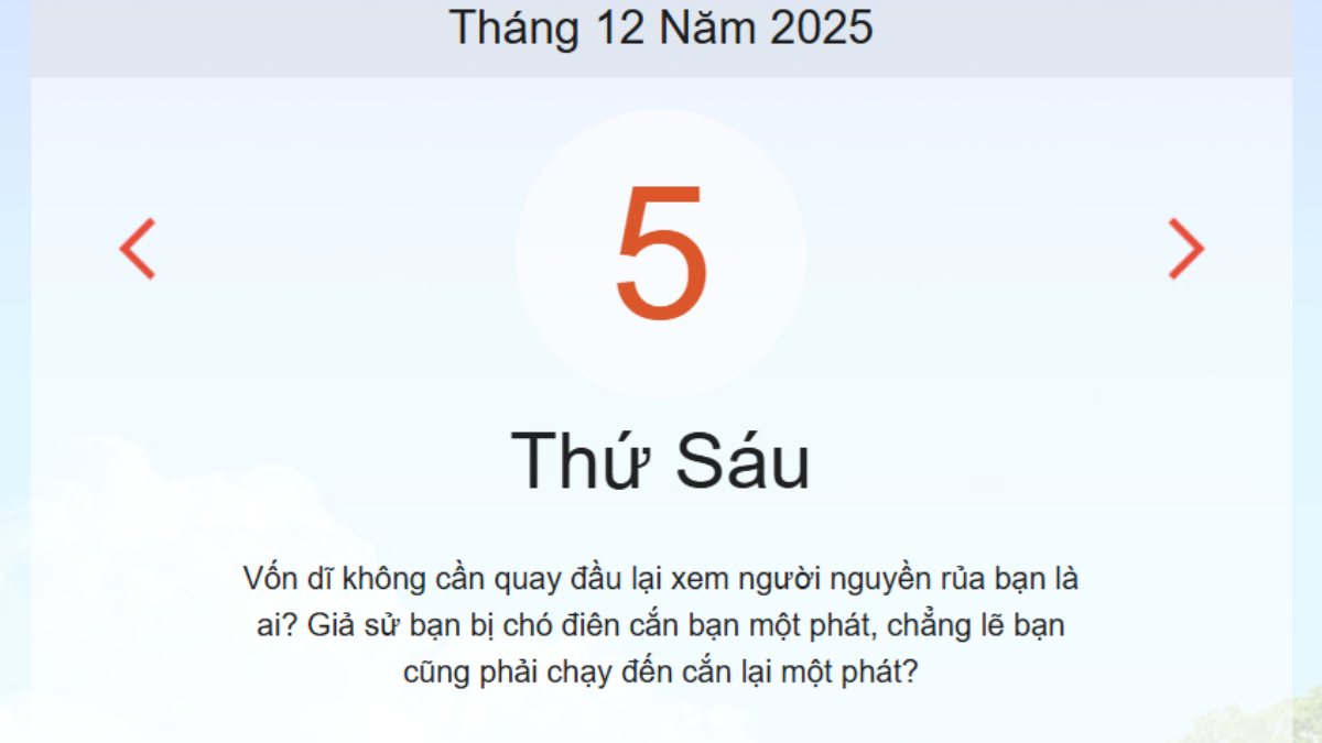 Lịch âm 5/12 – Xem âm lịch ngày 5/12