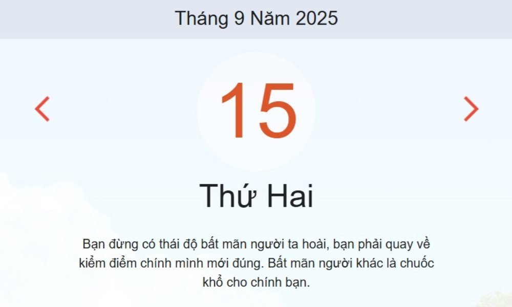 Lịch âm 15/9 – Xem âm lịch ngày 15/9