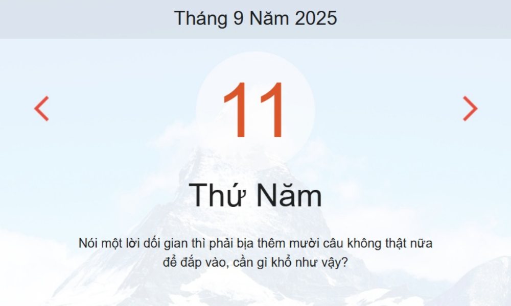 Lịch âm 11/9 – Xem Âm lịch ngày 11/9