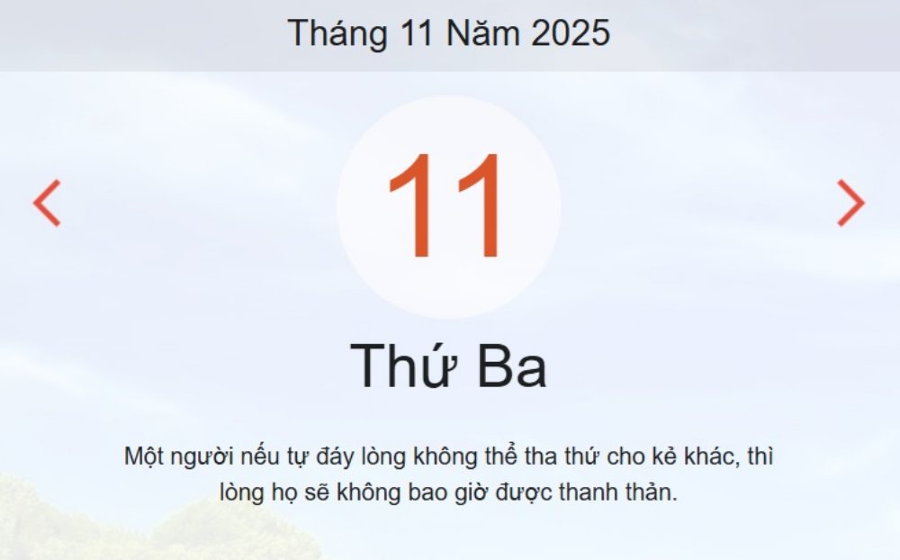 Lịch âm 11/11 – Xem âm lịch ngày 11/11