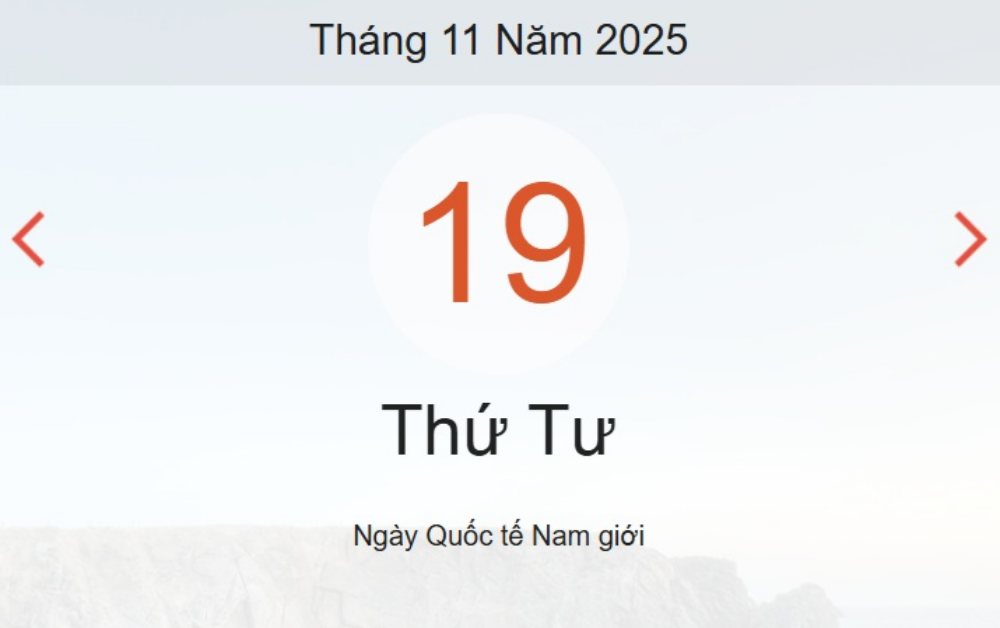 Lịch âm 19/11 – Xem âm lịch ngày 19/11