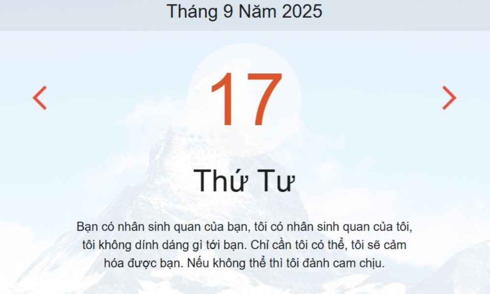Lịch âm 17/9 – Xem âm lịch ngày 17/9