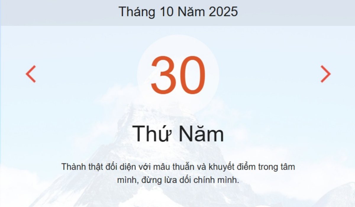 Lịch âm 30/10 – Xem âm lịch ngày 30/10