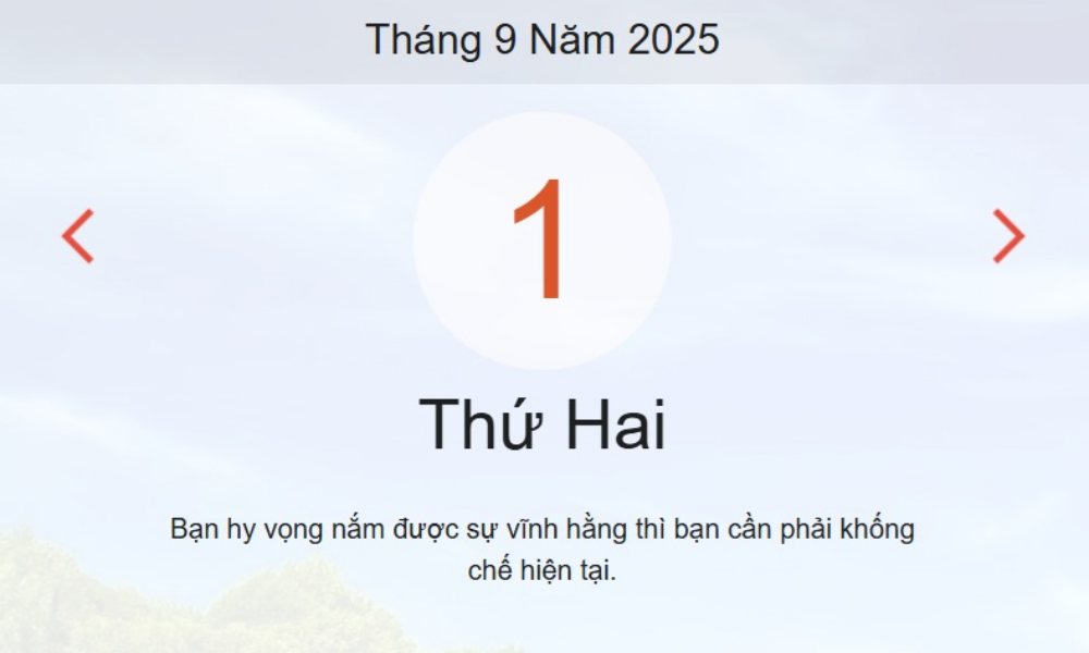 Lịch âm 1/9 – Xem Âm lịch hôm nay ngày 1/9/2025