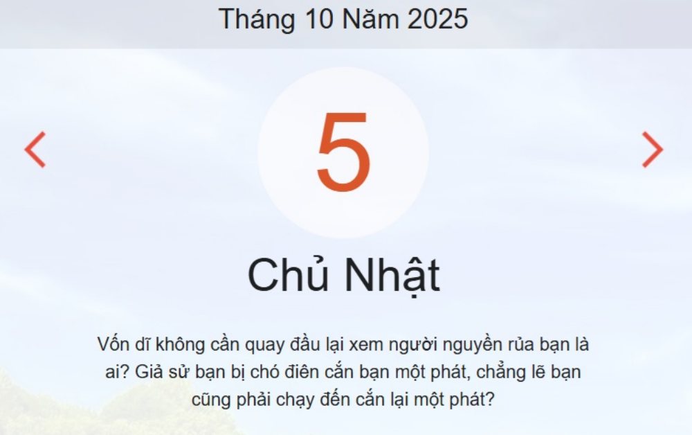 Lịch âm 5/10 – Xem âm lịch ngày 5/10