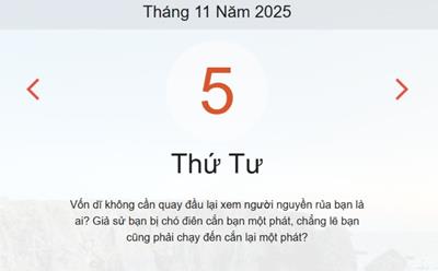 Lịch âm 5/11 – Xem âm lịch ngày 5/11