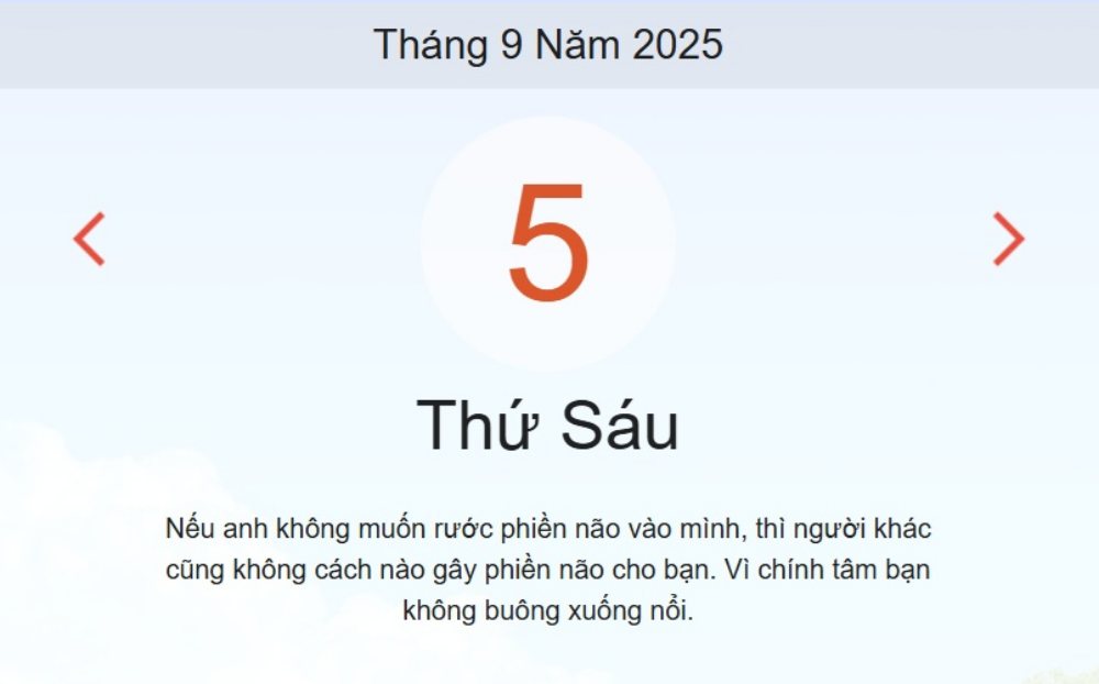 Lịch âm 5/9 – Xem Âm lịch ngày 5/9/2025
