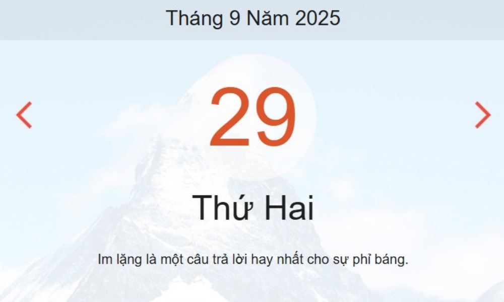 Lịch âm 29/9 – Xem âm lịch ngày 29/9