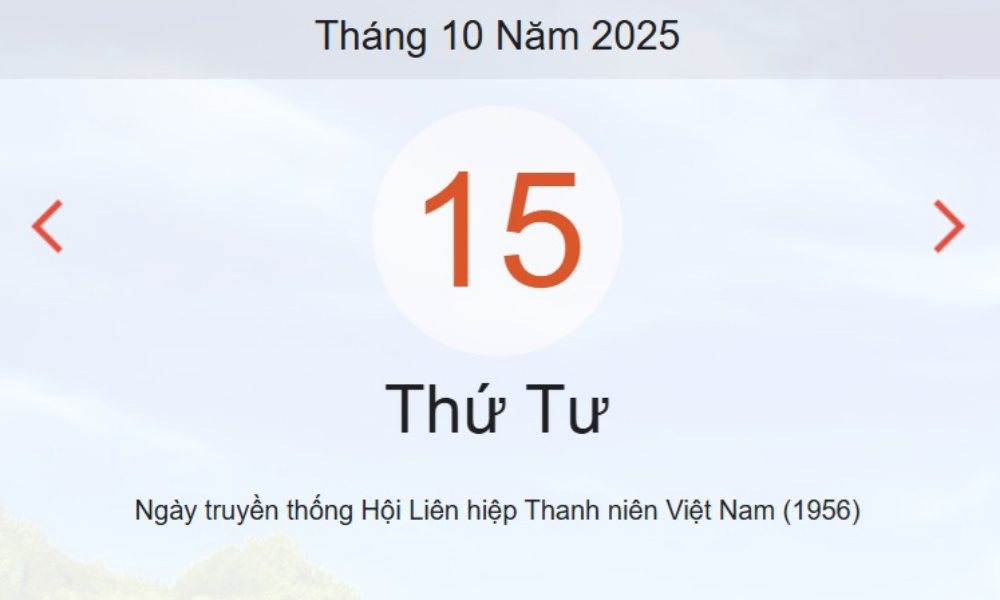 Lịch âm 15/10 – Xem âm lịch ngày 15/10