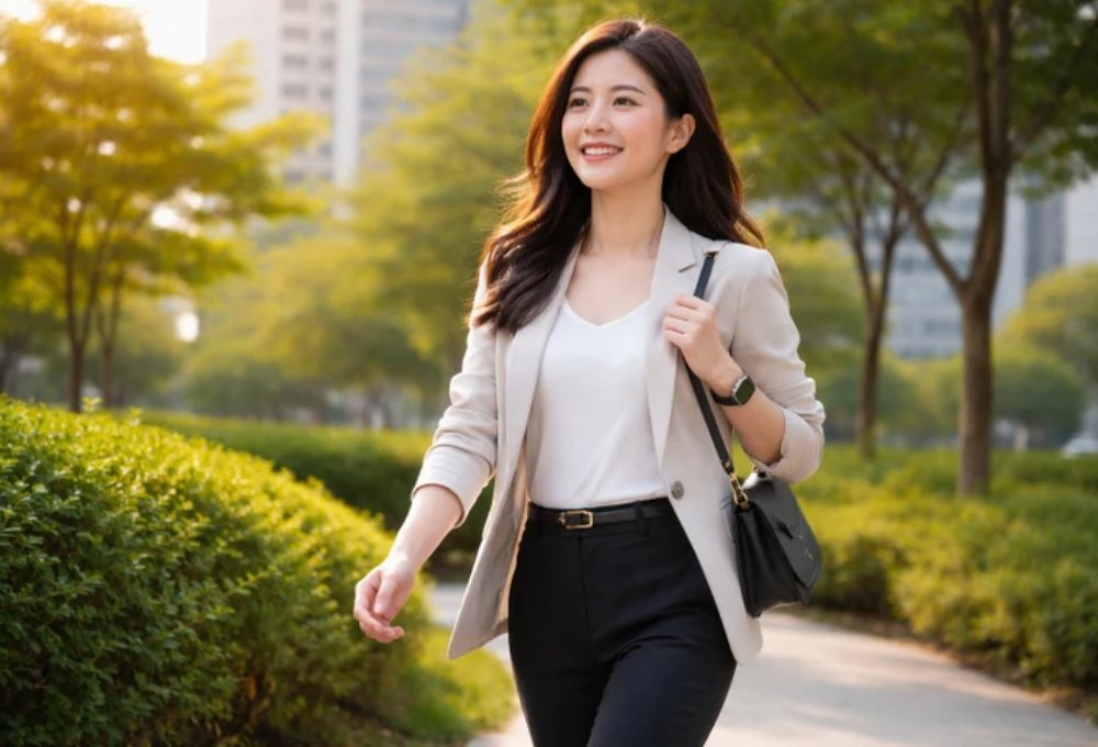 Đi bộ 20 phút mỗi ngày, cô gái trẻ bất ngờ về cơ thể sau một tháng