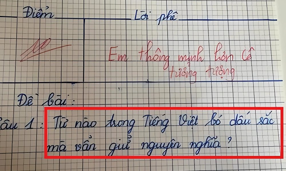 Từ nào trong Tiếng Việt bỏ dấu sắc mà vẫn giữ nguyên nghĩa?