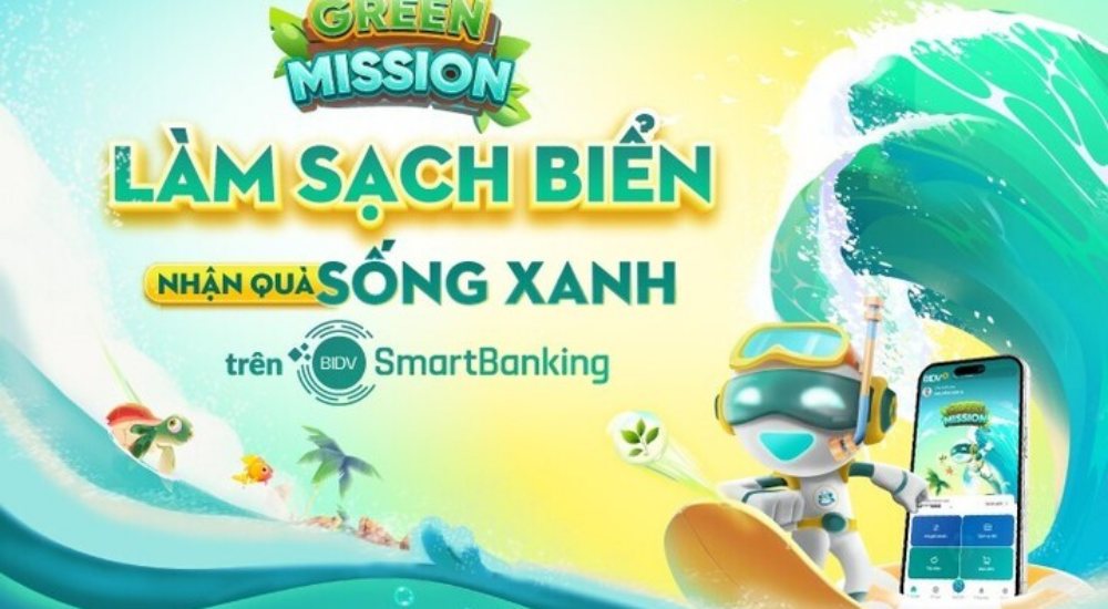 "Làm sạch biển, nhận quà sống xanh" với BIDV Green Mission