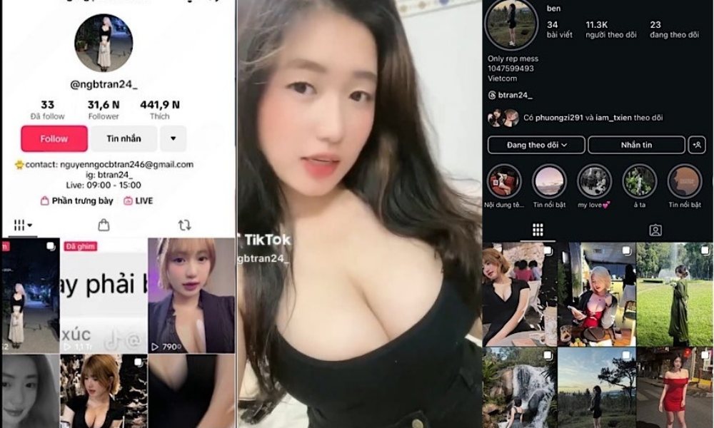 [Hot Leak] Hot Tiktoker ngbtran24_ lộ clip chát dí hàng "khủng" đu đưa trước camera