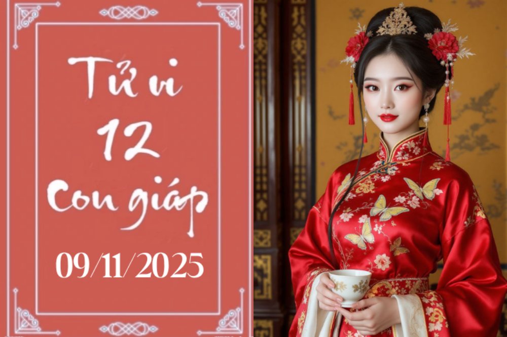 Tử vi 12 con giáp hôm nay ngày 9/11/2025: Mão vận đỏ, Hợi tự tin