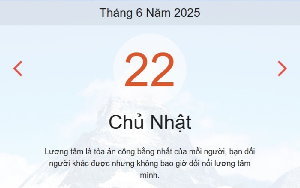 Lịch âm hôm nay - Âm lịch hôm nay 22/6 chính xác nhất - lịch vạn niên ngày 22/6/2025