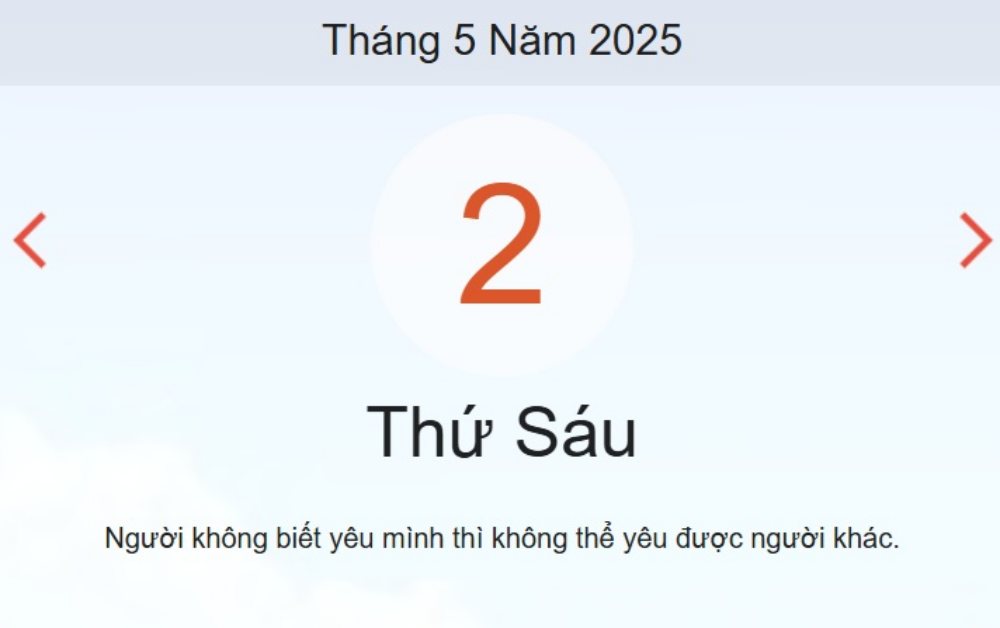 Âm lịch hôm nay 2/5 chính xác nhất, lịch vạn niên ngày 2/5/2025