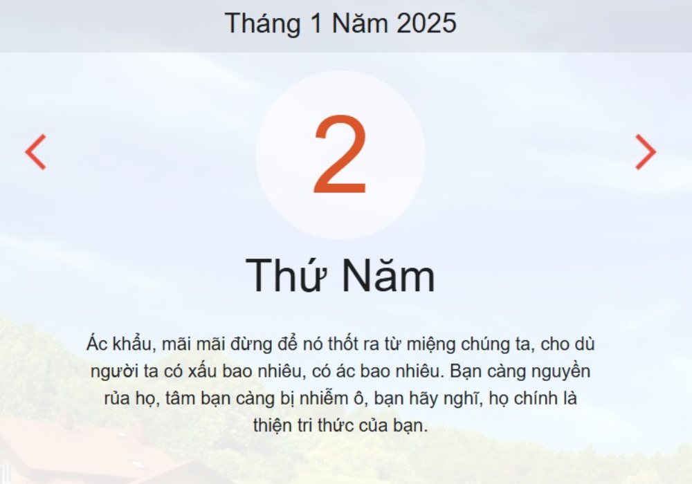 Lịch âm 2/1 chính xác nhất - Lịch vạn niên ngày 2/1/2025