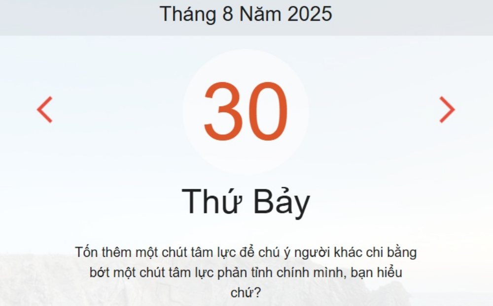 Lịch âm 30/8 – Xem Âm lịch hôm nay 30/8 chính xác nhất - Lịch vạn niên ngày 20/8/2025