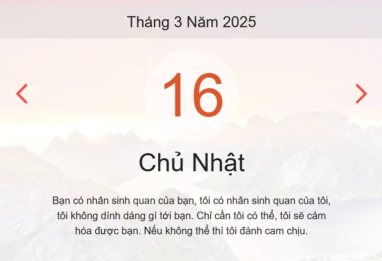 Lịch âm 16/3 - Xem Âm lịch hôm nay 16/3 chính xác nhất - lịch vạn niên ngày 16/3/2025