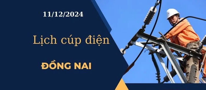 Lịch cúp điện hôm nay ngày 11/12/2024 tại Đồng Nai