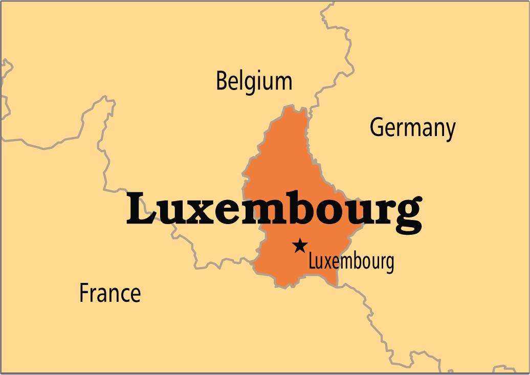 Bản đồ hành chính nước Luxembourg (Luxembourg Map) khổ lớn 2022