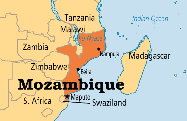 Bản đồ hành chính nước Mozambique (Mozambique Map) khổ lớn 2022