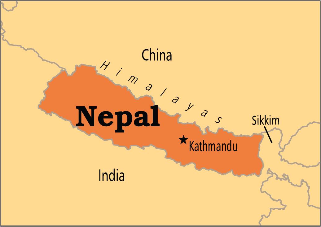 Bản đồ hành chính nước Nepal (Nepal Map) khổ lớn năm 2022