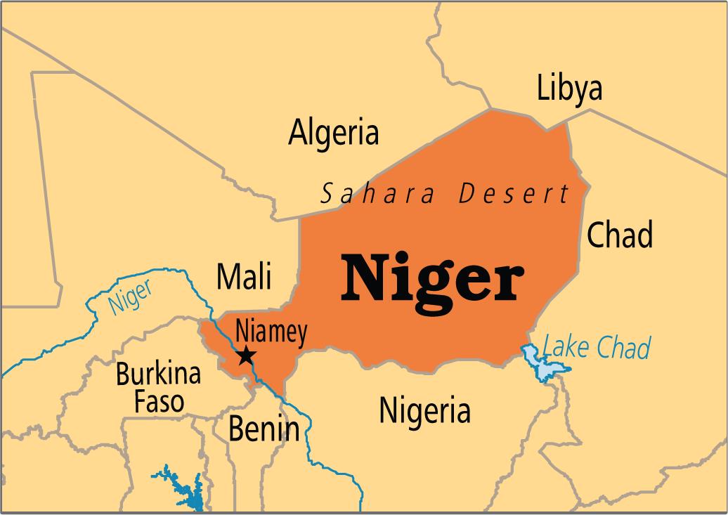 Bản đồ hành chính nước Niger (Niger Map) khổ lớn 2022