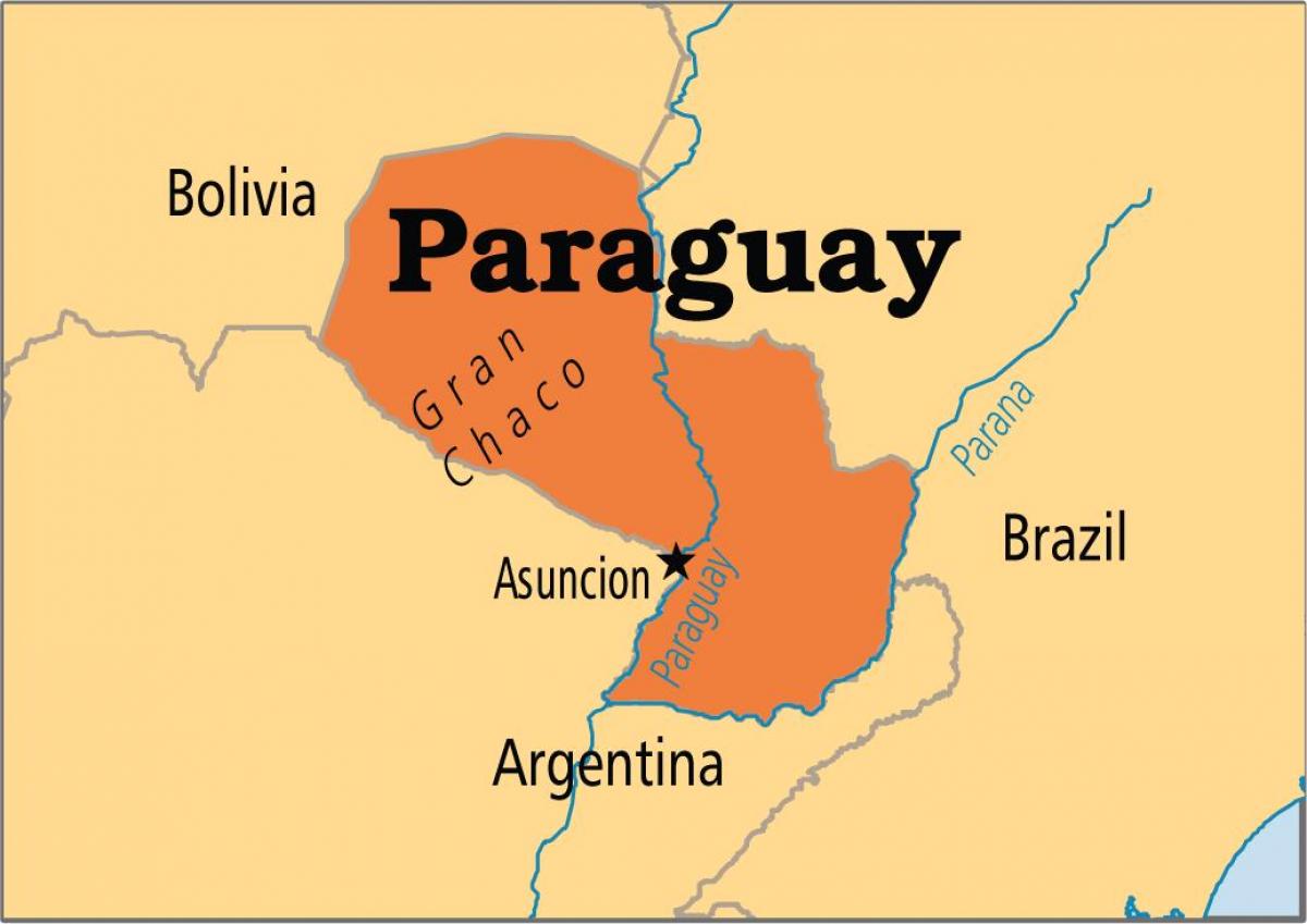 Bản đồ hành chính nước Paraguay (Paraguay Map) khổ lớn 2022