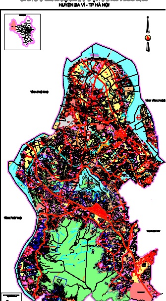Bản đồ quy hoạch sử dụng đất huyện Ba Vi (Hà Nội) đến 2030